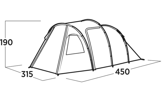 Easy Camp Hidra 5 Tunnelzelt für 5 Personen