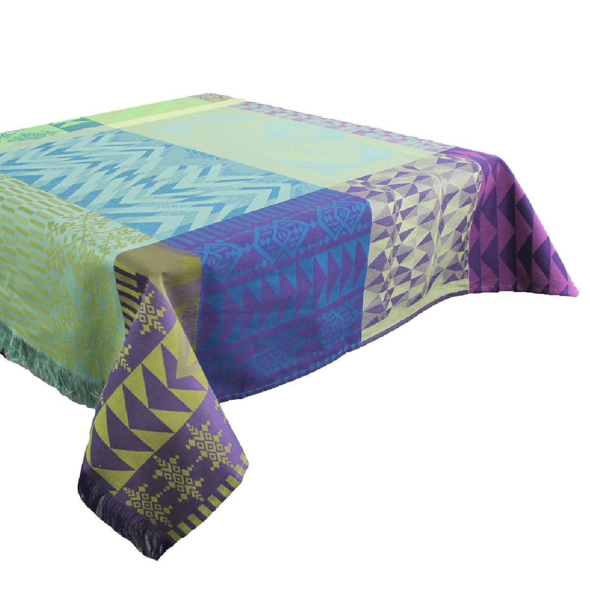 Nappe antitache déperlant pur coton vert 115X120 Garnier Thiebaut