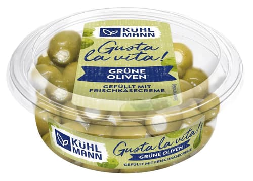 Kühlmann grüne Oliven mit Frischkäse