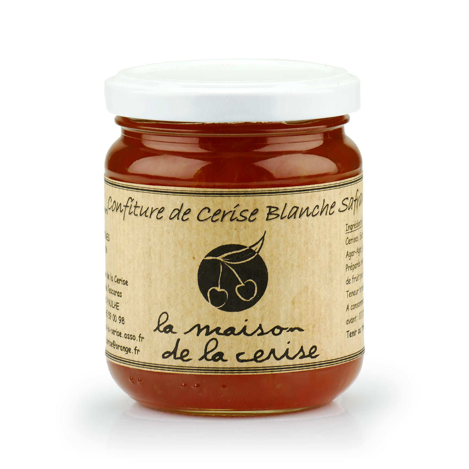Confiture de cerises blanches et safran de la vallée du Tarn