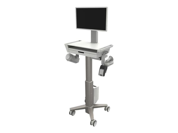 Ergotron CareFit Slim 2.0 - Vogn - lett bruk - for Alt-i-ett / LCD-skjerm - skuff (1x1) - medisinsk - aluminium, kvalitetsplast, sinkplettert stål -