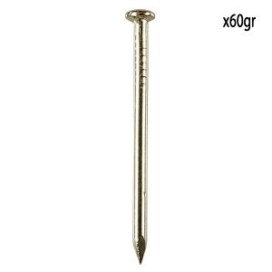 POINTE A TETE RONDE ACIER LAITONNE 1.5X25MM 60G