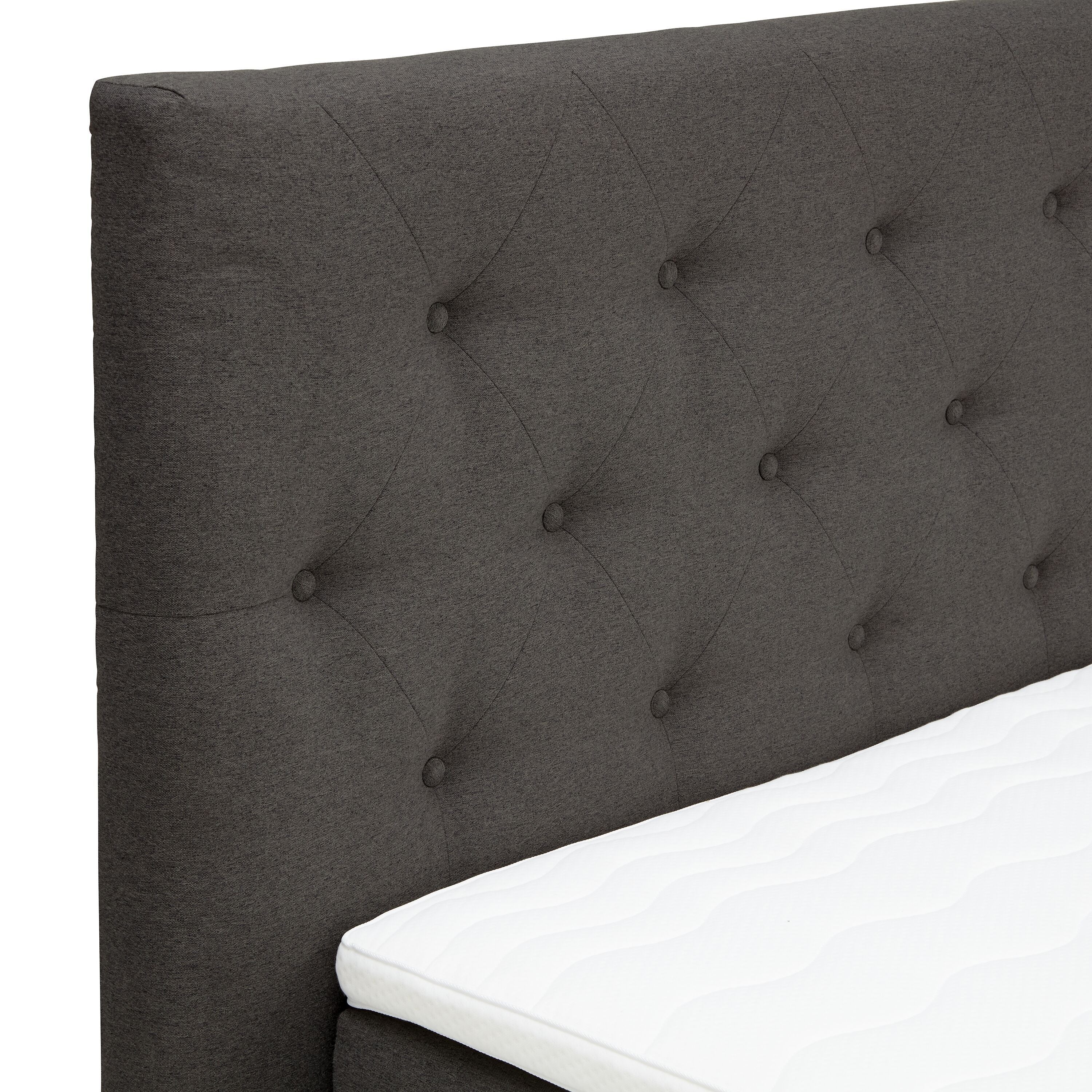 AURORE Boxspringbett - Anthrazit / B: 180.0 cm x T: 200.0 cm