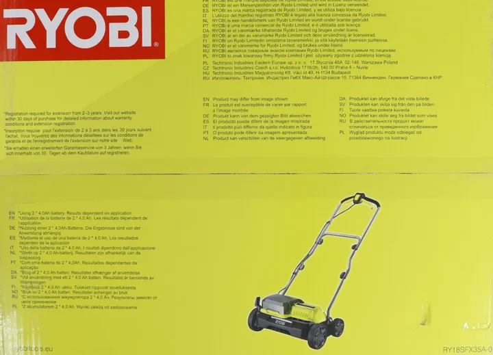 Ryobi One  RY18SFX35A-0 - Opluftningsapparat/scarifier-kombo - ledningfri - 18 V - intet batteri, ingen oplader - 35 cm - 9 kg - SOLO