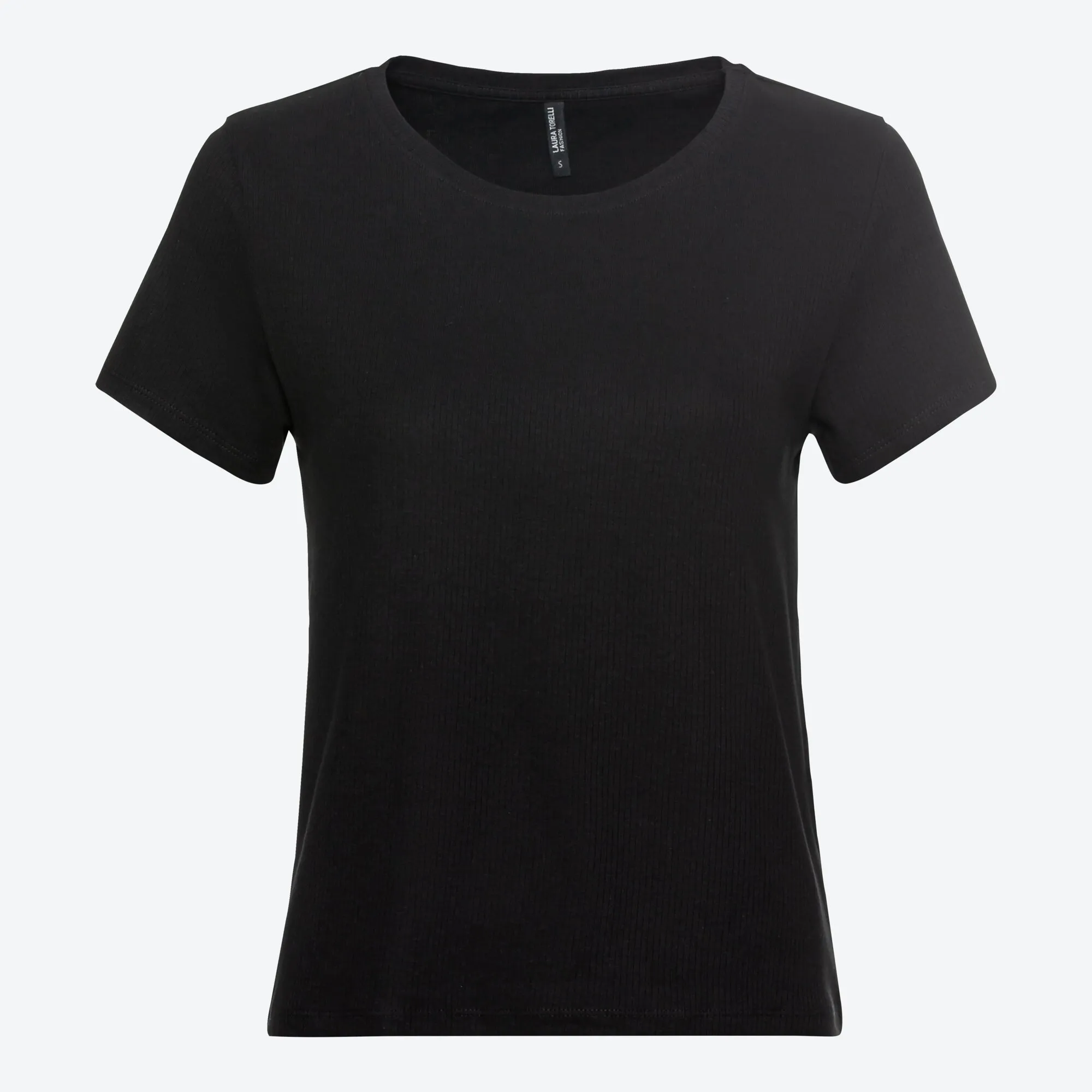 Damen-T-Shirt mit Ripp-Struktur