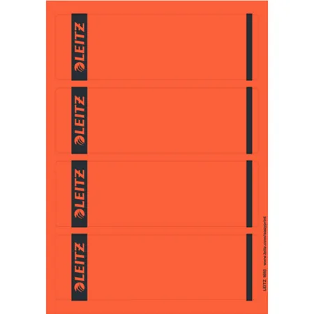 Leitz 16852025 Rückenschilder für Standard- und Hartpappe-Ordner, rot, 100 Stück