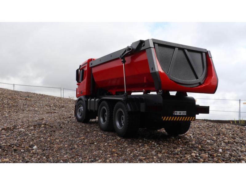 Amewi Lastwagen Mercedes-Benz Arocs 6x4 Rot, RTR, 1:14 Ferngesteuerter Muldenkipper