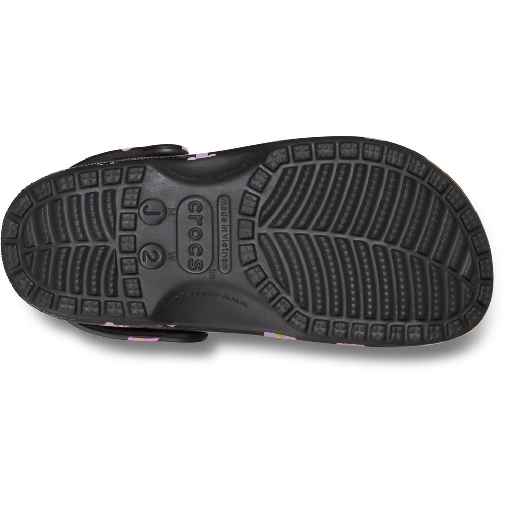 Køb Crocs Black Classic Flower Clog K Blk