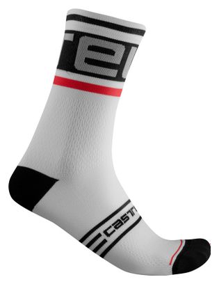 Paire de Chaussettes Castelli Prologo 15 Blanc/ Noir