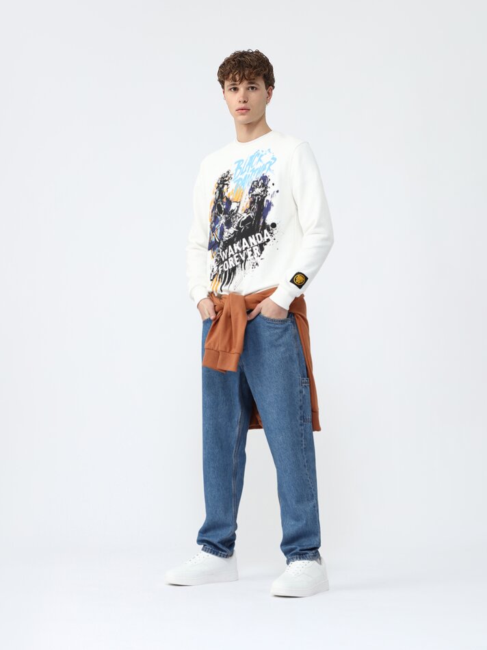 Moletom Pantera Negra Marvel - Off-White
