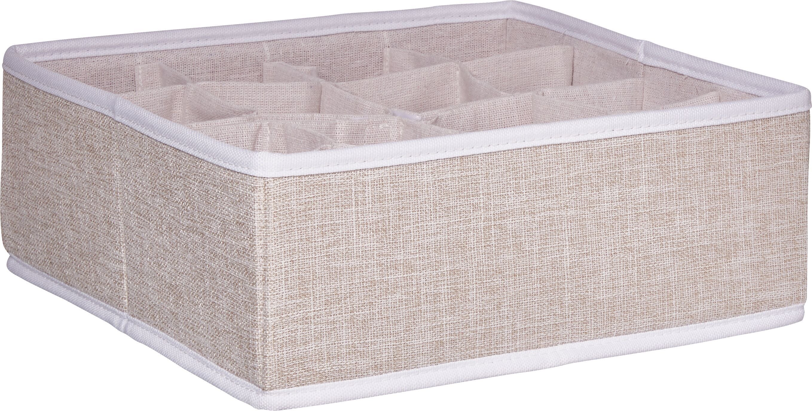 BIANCA Aufbewahrungsfach - Beige / B: 30.0 cm x T: 30.0 cm x H: 10.0 cm