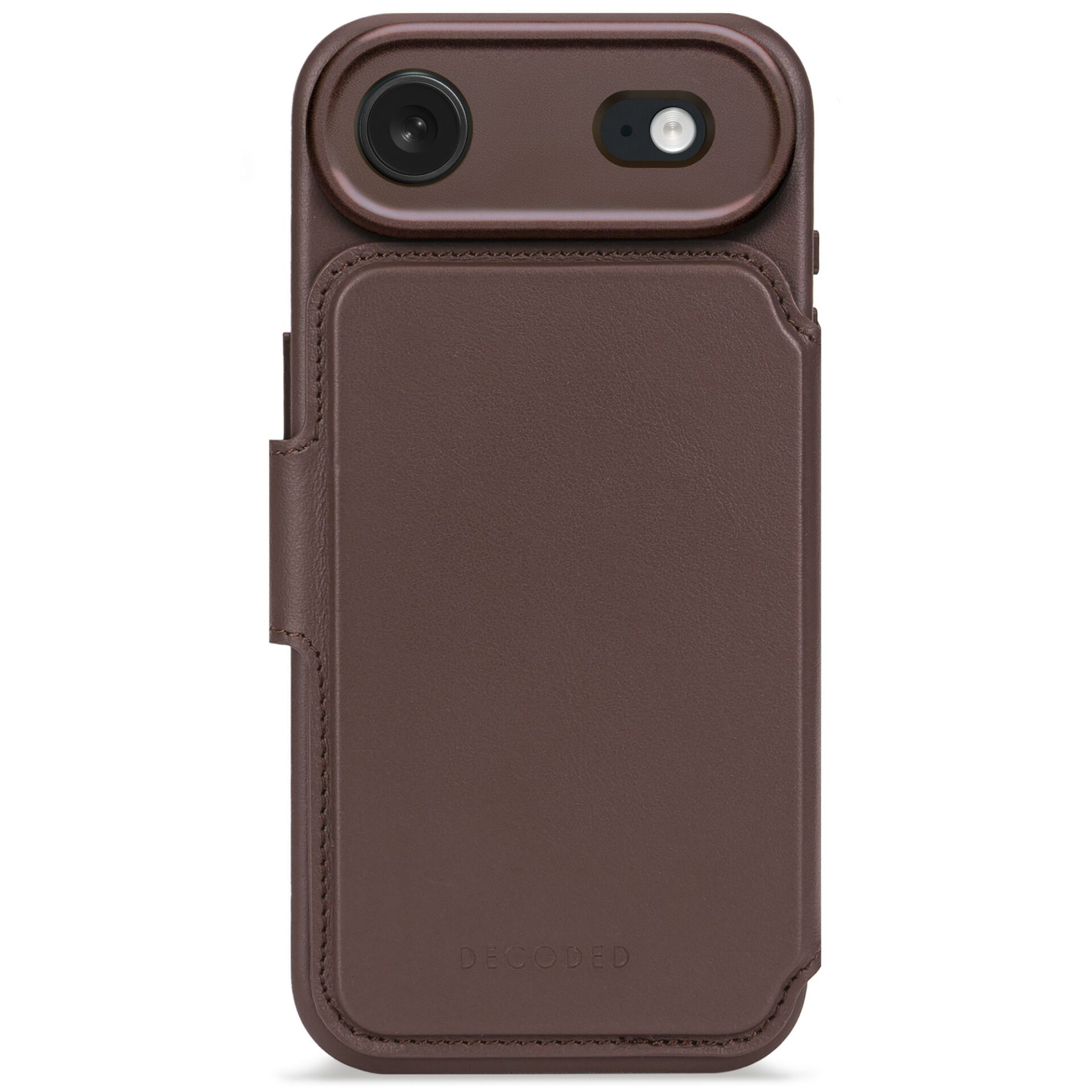 2in1 iPhone Air MagSafe Echtleder Magnet Wallet Case Tasche Flip Cover (D26IPO17ADW5CNEAN) - Braun