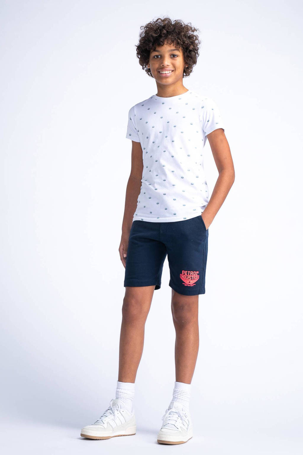 Petrol Industries sweatshort navy/oranje