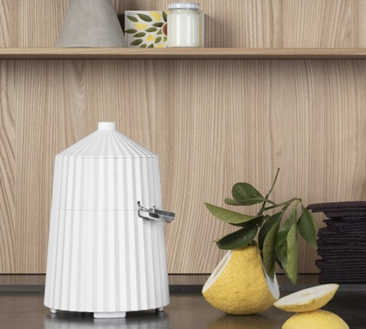 Presse-agrumes blanc plissé - Alessi