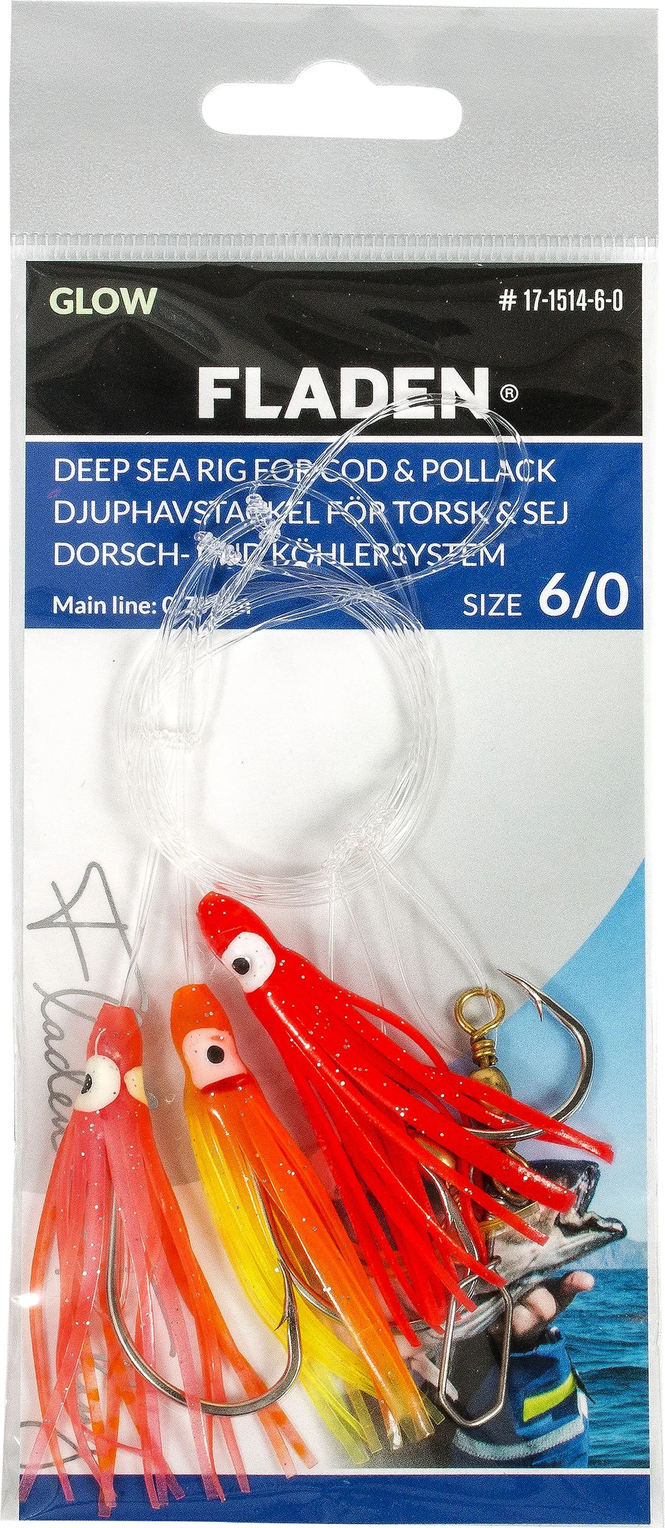 Fladen Fladen Mini Octopus #6/0 Pink/Orange/Red, 0,70mm