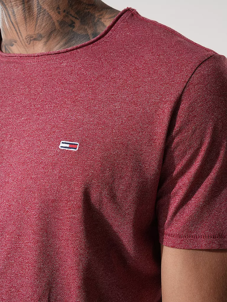 TOMMY JEANS T-Shirt dunkelrot