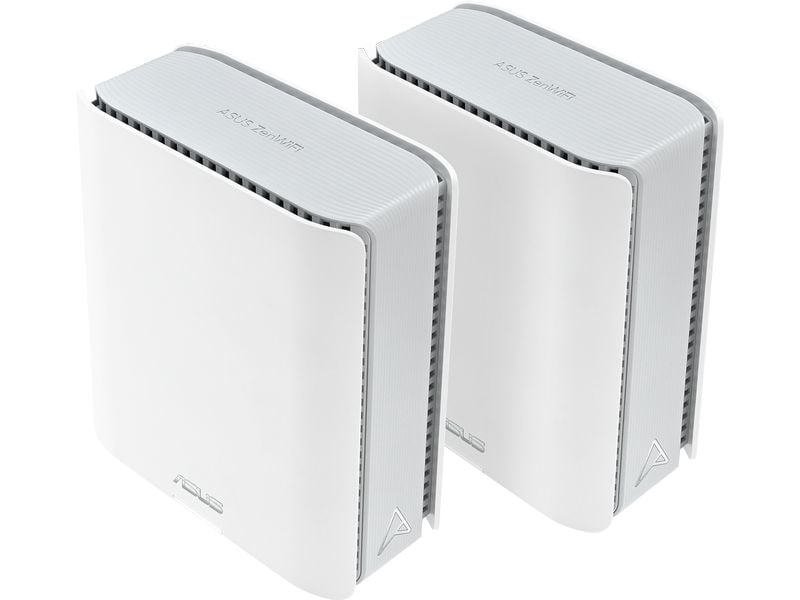 ASUS Tri-Band WiFi Router ZenWiFi BT8 2-pack Tri-Band WIFI 7 Smart AiMesh Extendable Router 2-Pack 6 GHz WLAN, 14 Gbps, bis zu 550 m² Abdeckung, dual 2.5G Ports, VPN