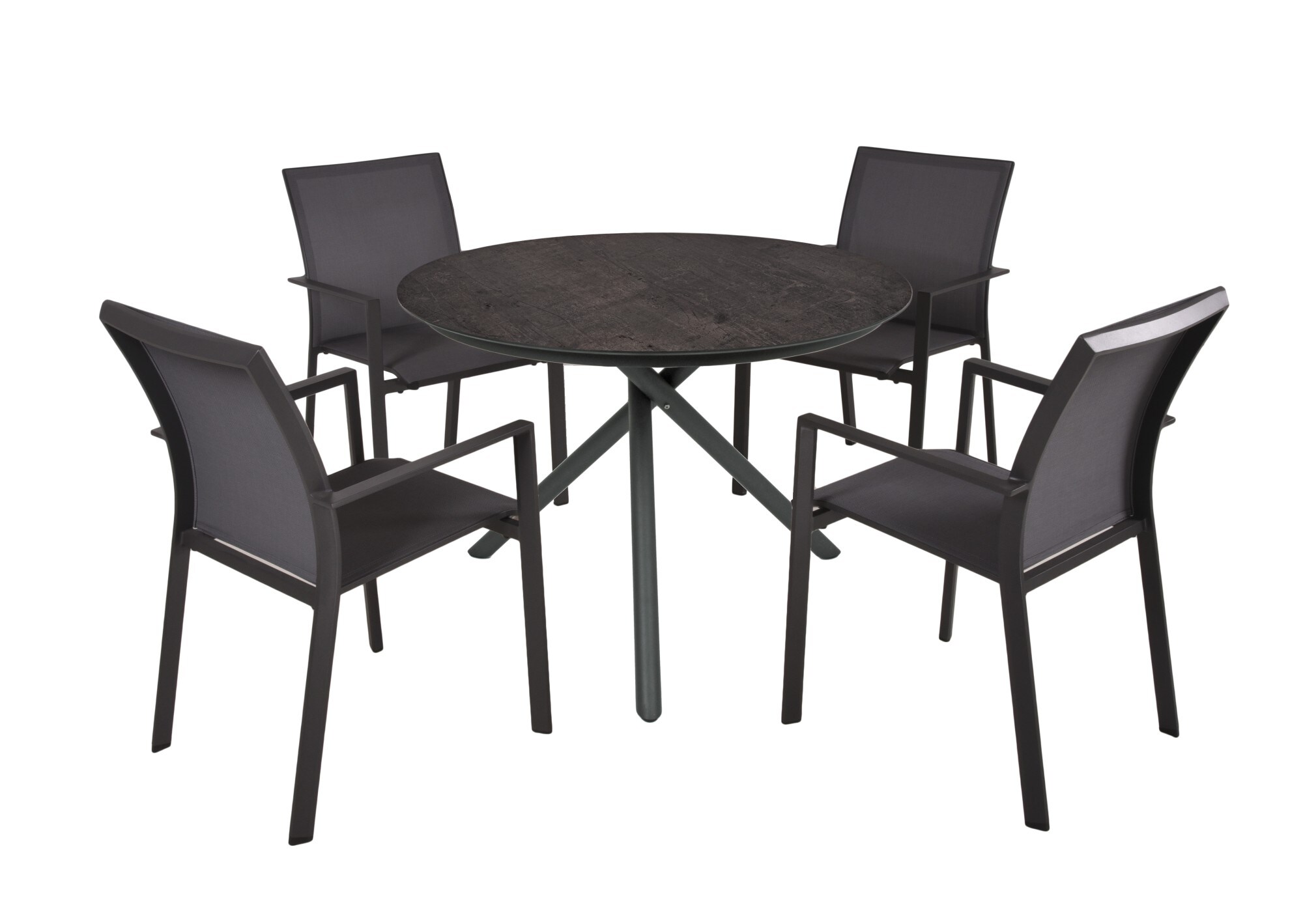 Garden Pleasure 5tlg. Garten Tischgruppe Sitzgruppe Tisch Stuhl Möbel Aluminium