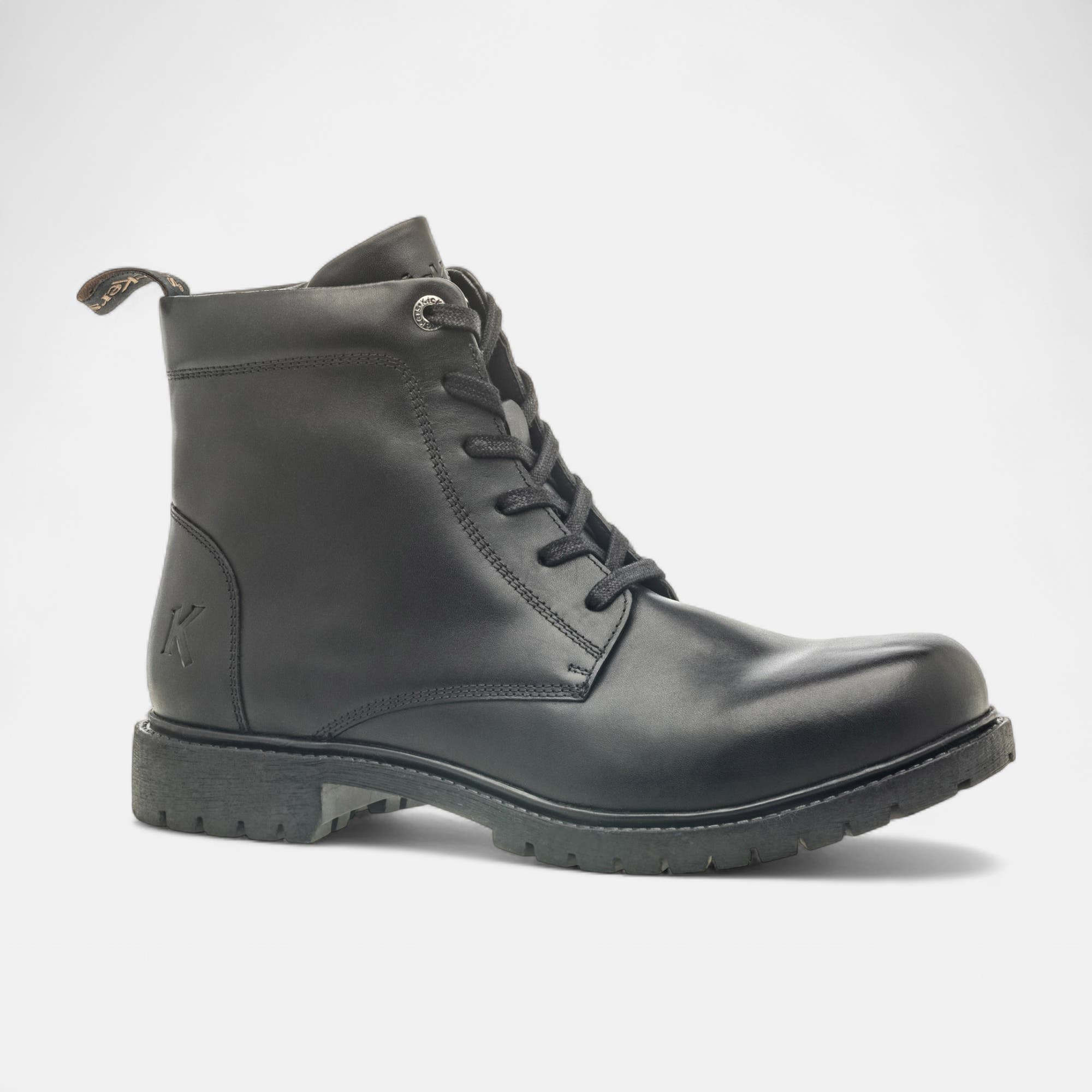 Boots Homme en cuir noir