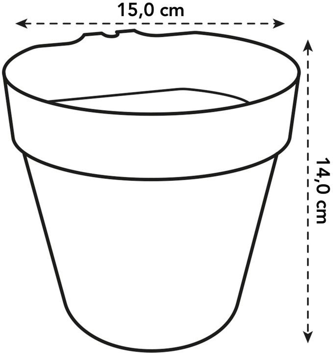 Elho muur bloempot Loft Urban antraciet D 15 H 13,5 cm