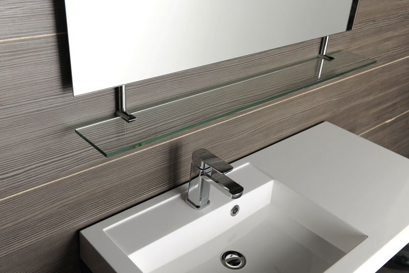 Sapho Wega spiegel rechthoekig met planchet 100x80cm chroom