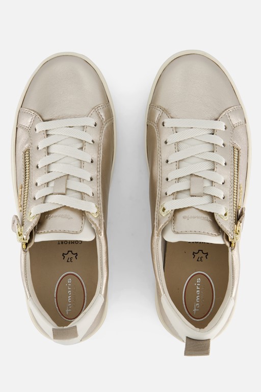 Tamaris Comfort Sneakers goud Leer