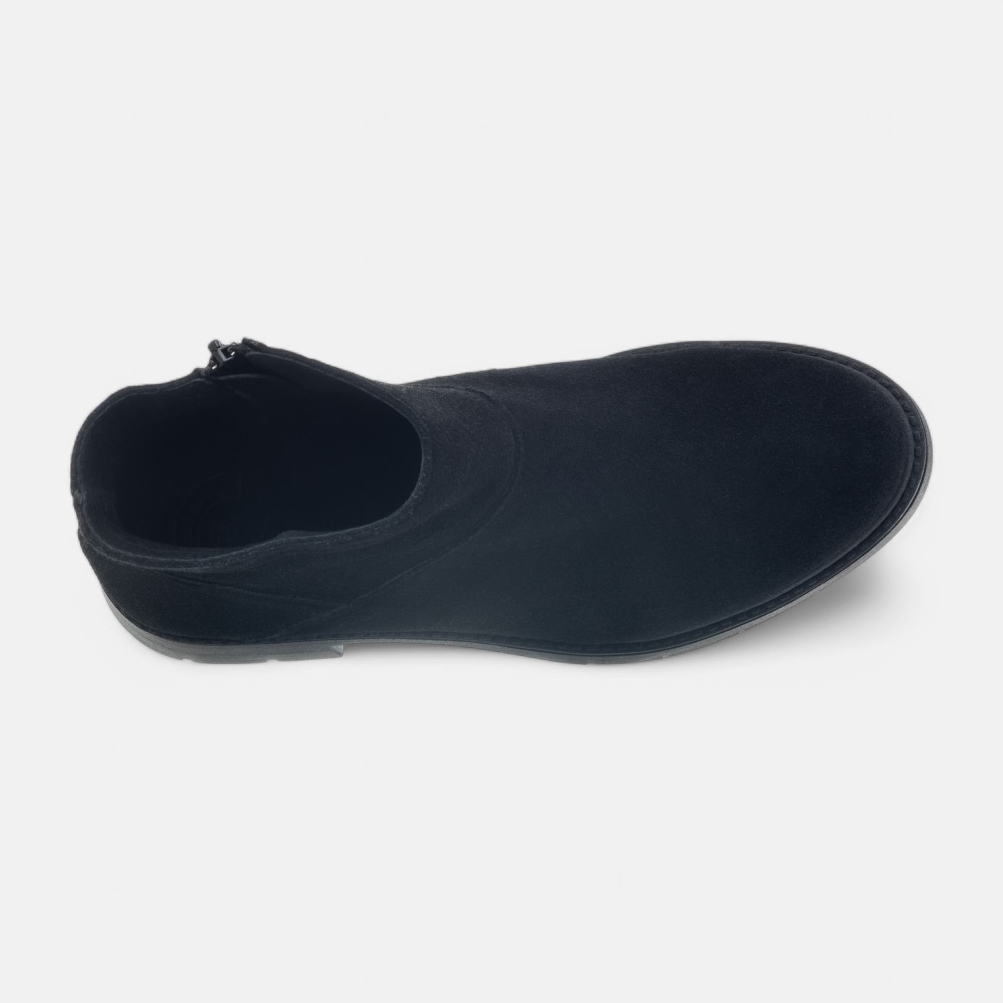 Boots à talon Femme en cuir noir