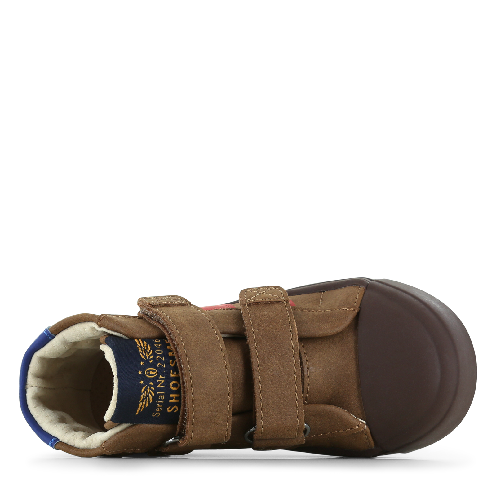 Shoesme brauner Stiefel mit rotem Streifen