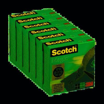 Scotch Magic - Pack de 6 Rubans adhésifs - 19 mm x 33 m