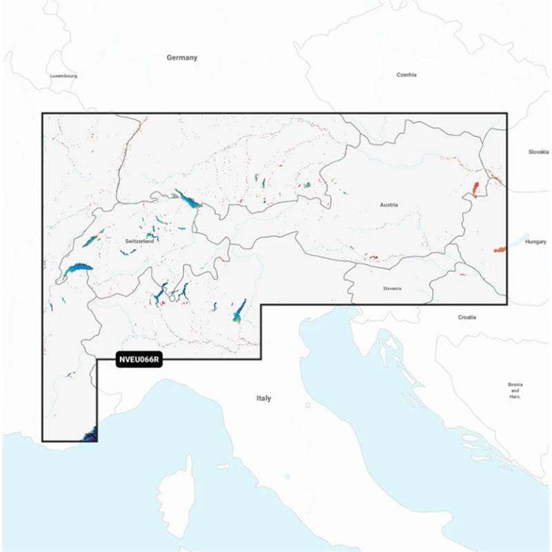 Carte Garmin Navionics Vision+ Intérieures Alpes, Lacs Et Rivières
