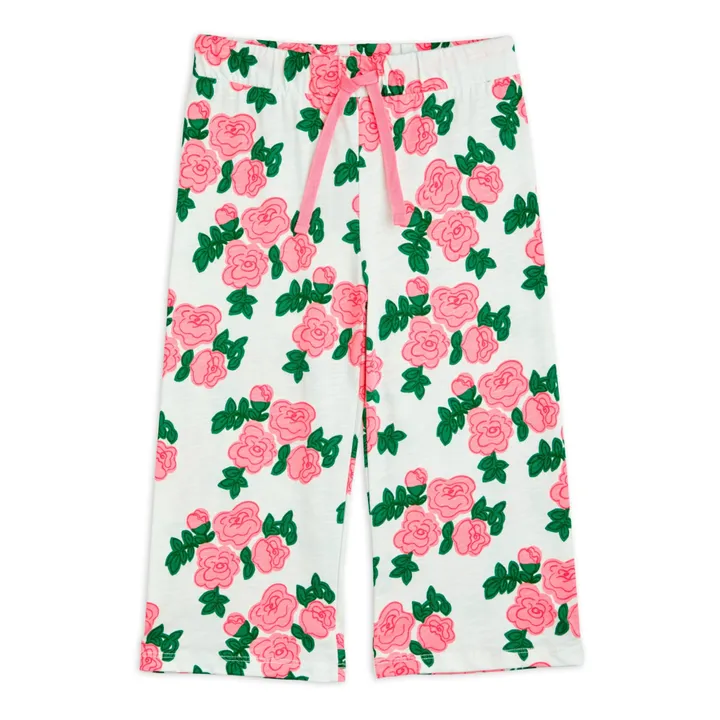 Mini Rodini Pantalon Coton Bio Rose | Blanc