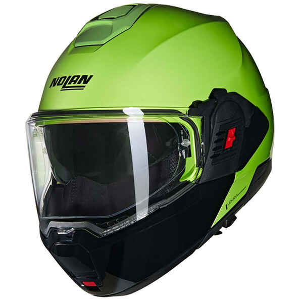 Nolan - Casque N120-1 Mivedi N-Com Vert fluo / Noir / Brillant