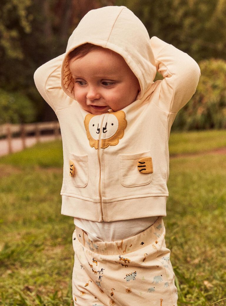 Sweat à capuche en molleton jaune