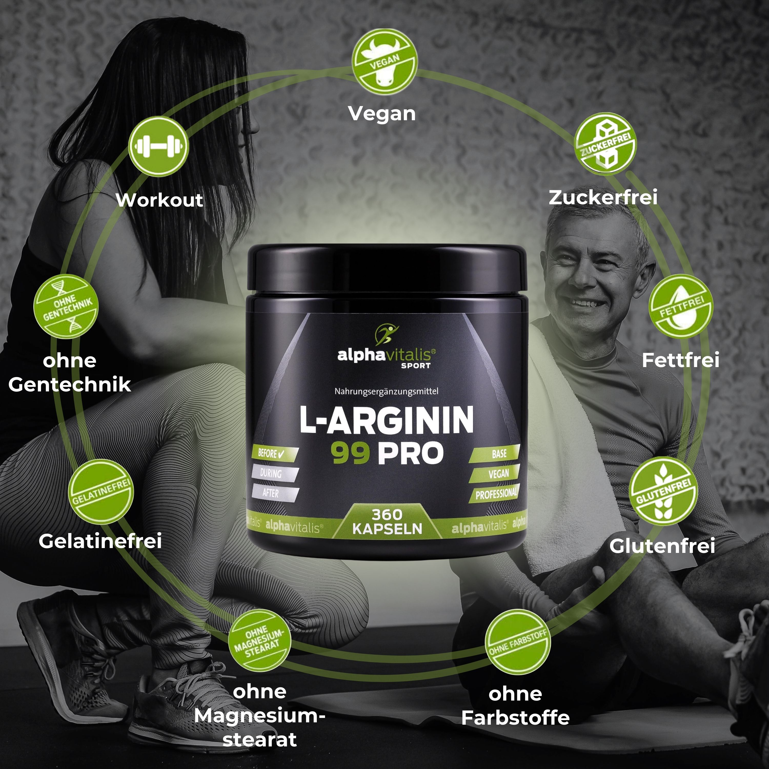 Alphavitalis® L-Arginin Base Kapseln 99 Pro