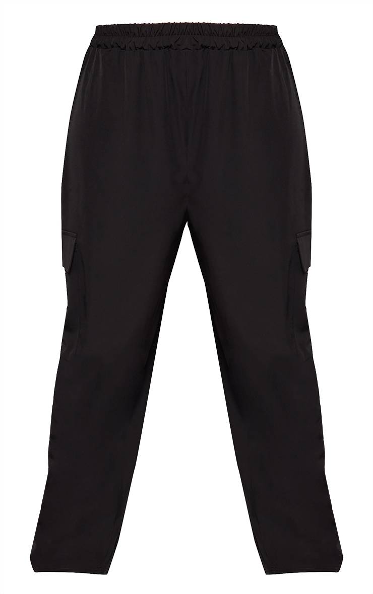 Noir Pantalon Cargo Léger Grande Taille
