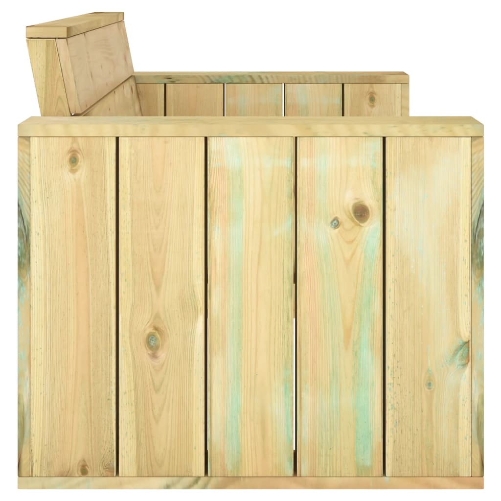 Salon de jardin meuble d'extérieur ensemble de mobilier 3 pièces bois massif de pin imprégné