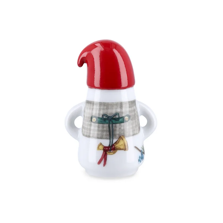 Kähler Design - Christmas Father Elf Weihnachtsfigur, Ø 6 cm, weiss / mehrfarben