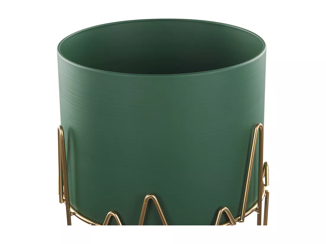 Cache-pot sur pied KALANDRA Métal 28 cm Vert foncé