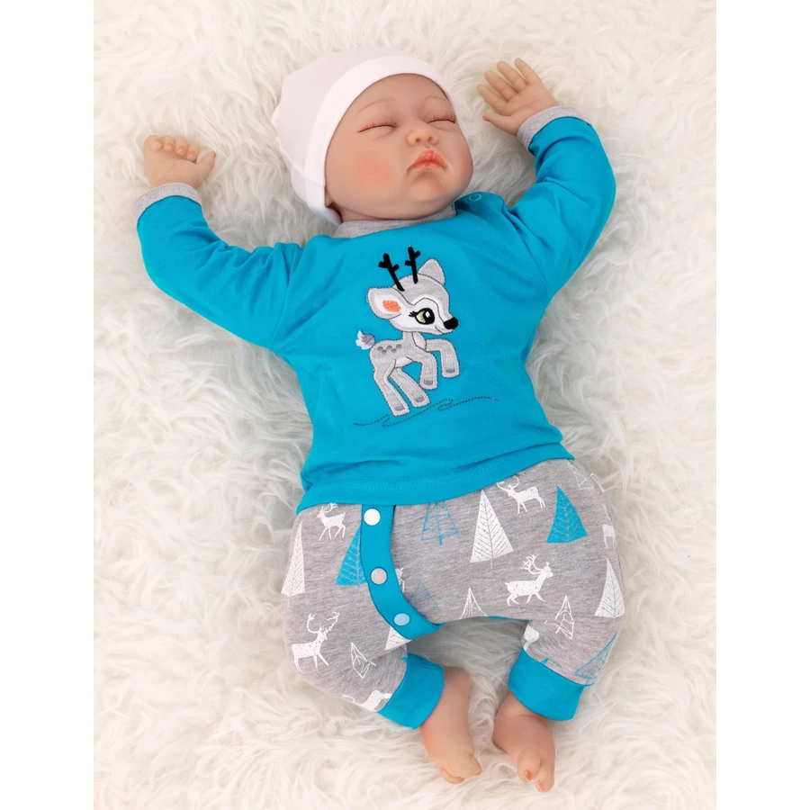 Koala Baby 2tlg Set Shirt + Hose Rentier - by Koala Baby grau türkis