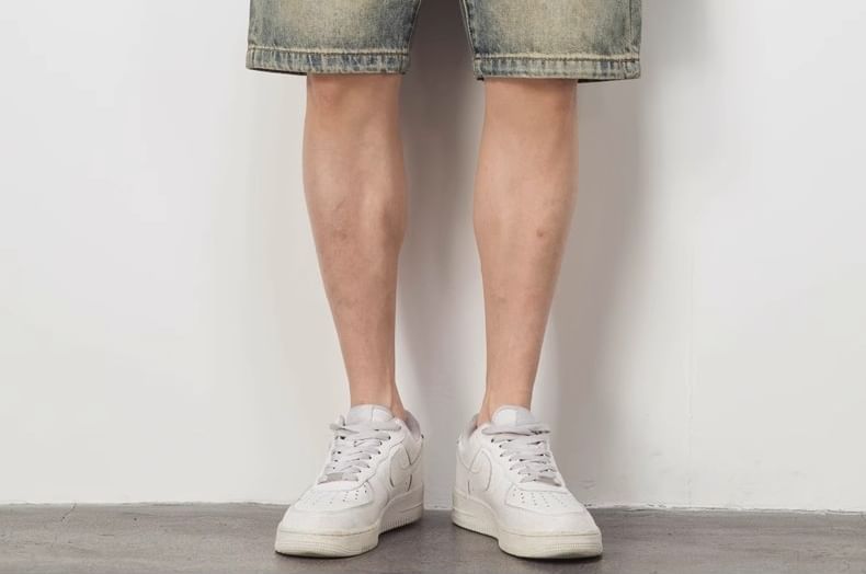 Savenne - Mid Rise Washed Denim Shorts
