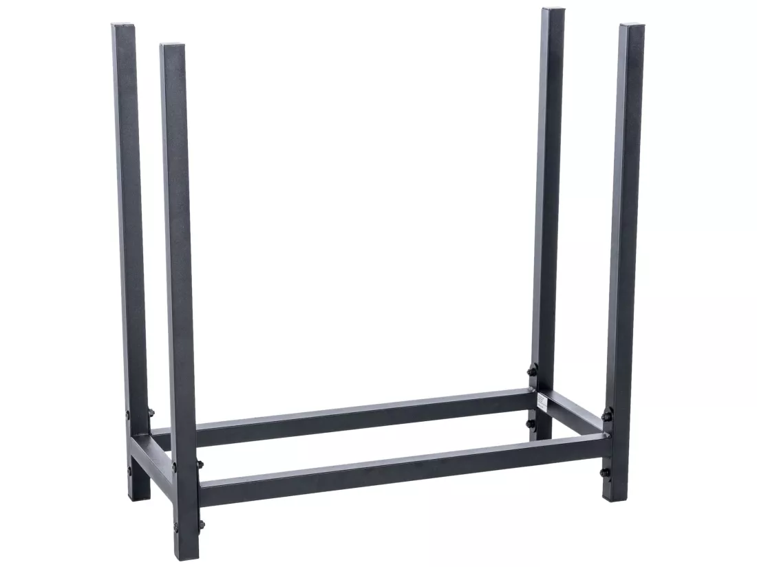Etagère bois de cheminée - Métal - 60 x 25 x 62cm - Noir - Irondale