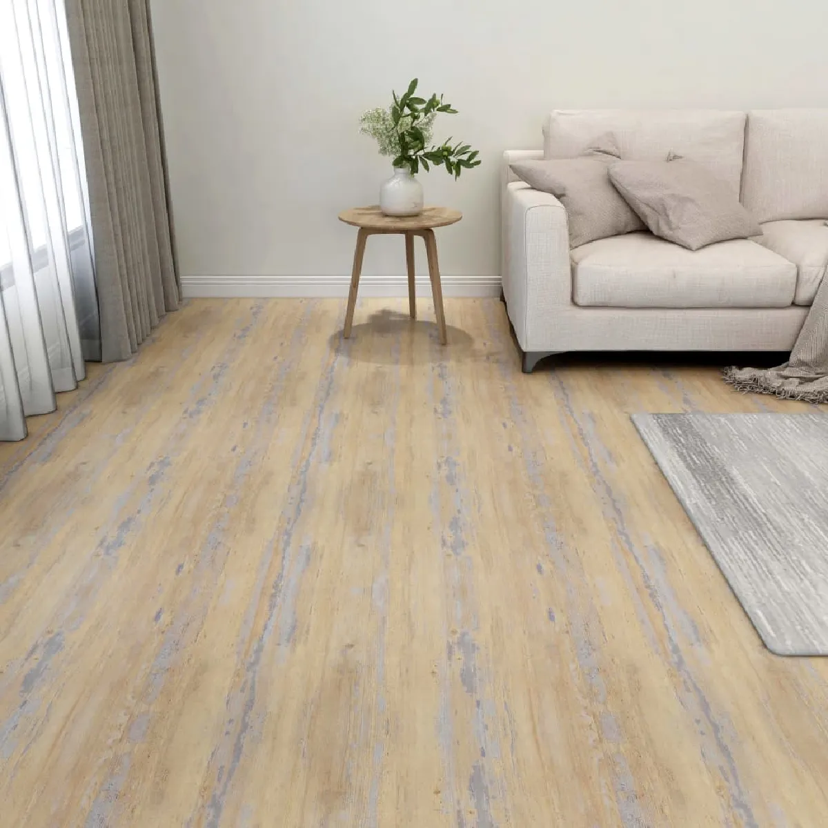vidaXL Dalles de plancher autoadhésives 55 pcs Marron