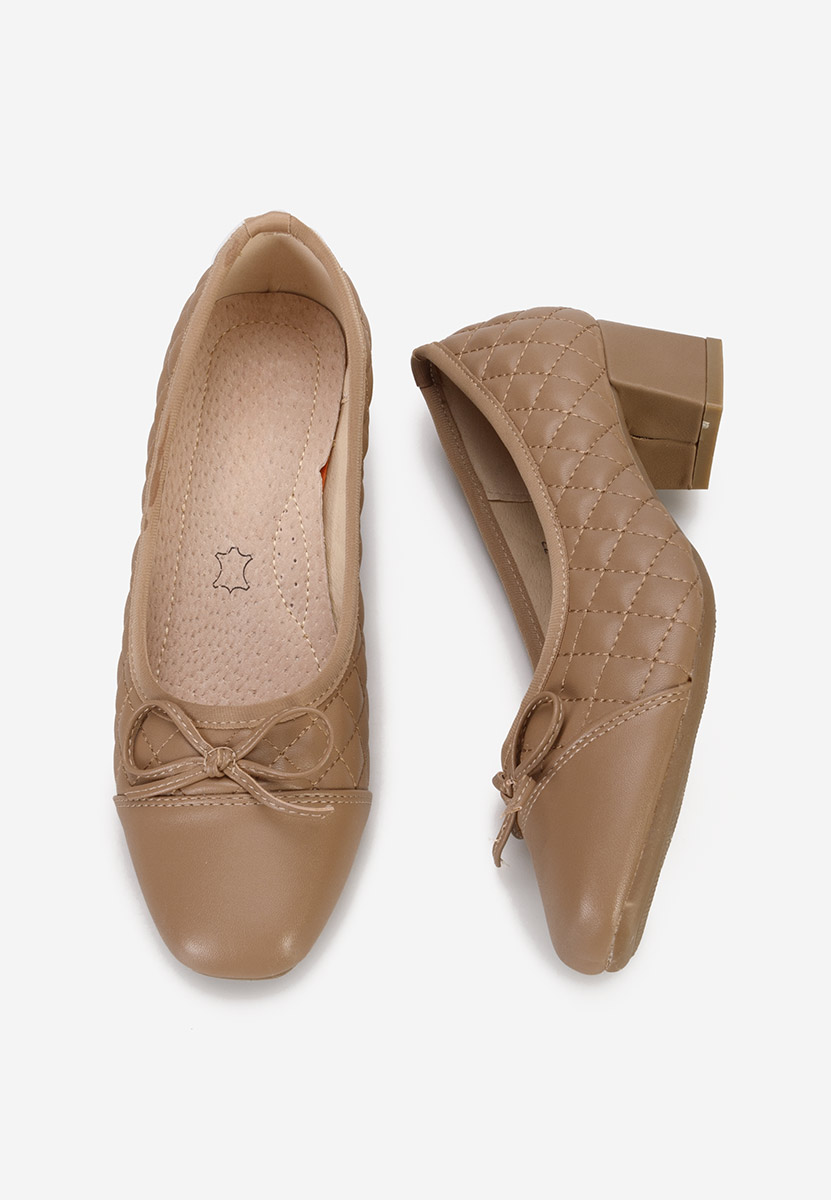 Chaussures à petit talon kaki Thella