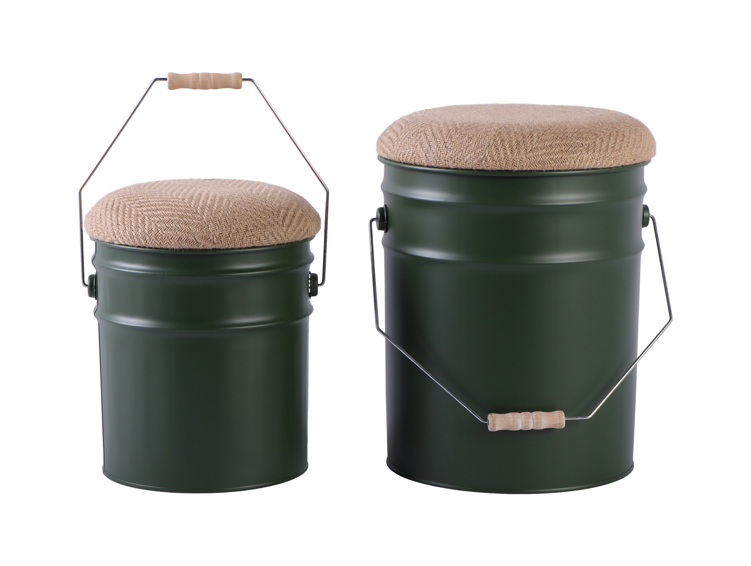 Poef Buckets (Set van 2) Poef Buckets - Jungle groen
