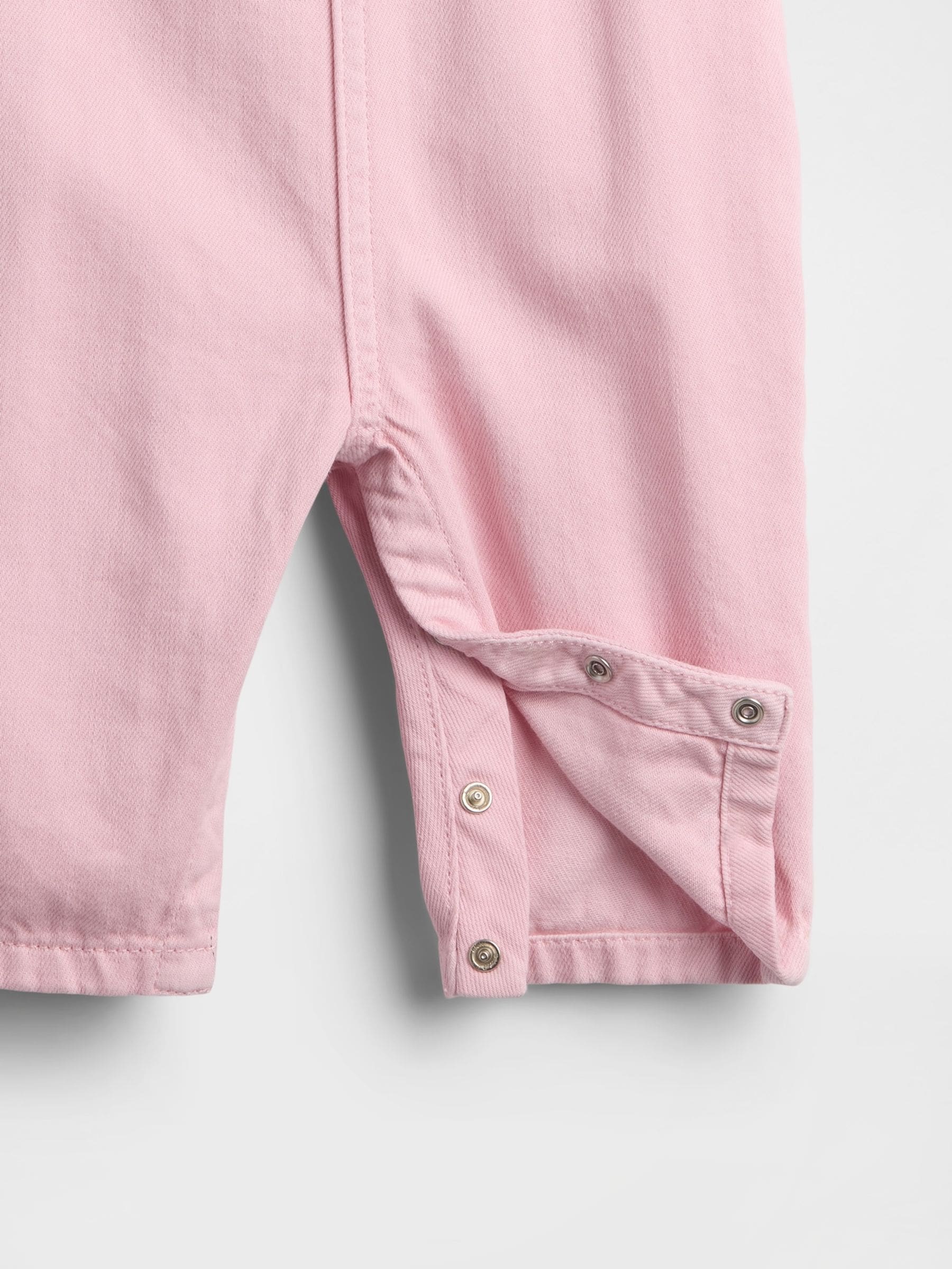 Roze - Gap katoenen denim tuinbroek (0-24mnd)