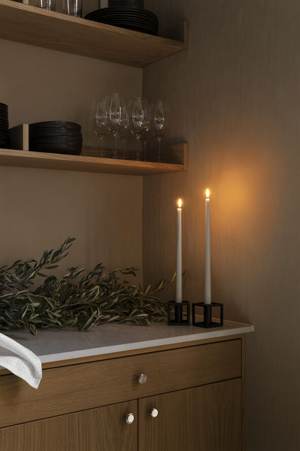 Audo Copenhagen Kubus 1, Candle Holder, Black Sort