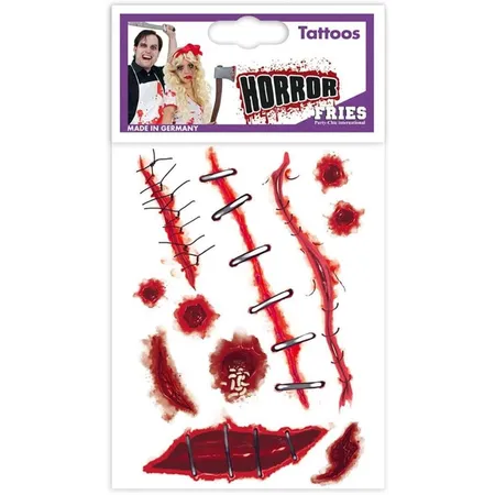 Fries Karneval Tattoos Zombie-Narbe