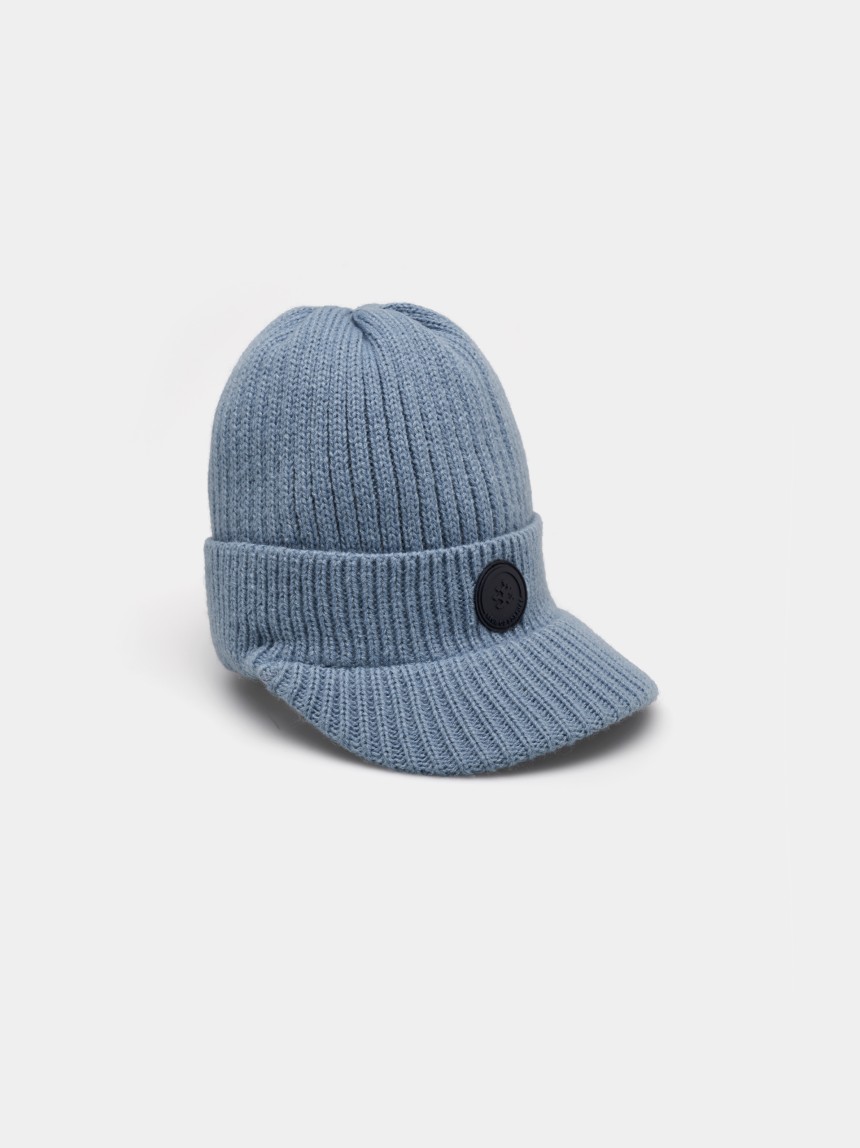 Gorro canelado com pala