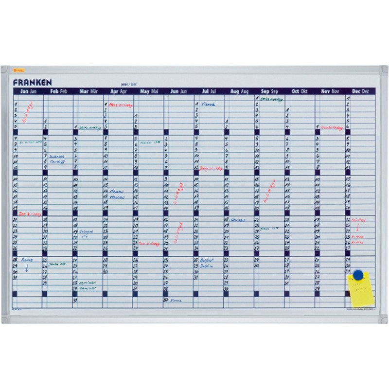 Tableau planning X-tra ! Line calendrier, 90 x 60 cm