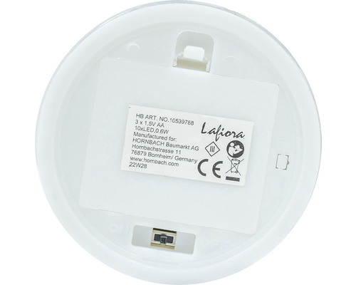 Decoratieve glazen kerstverlichting Lafiora zilver verlicht H 20 cm 10 LED's lichtkleur warm wit